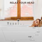 Acrylic 2-Person Whirlpool with Hydromassage & LED Lights