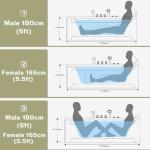 Acrylic 2-Person Whirlpool with Hydromassage & LED Lights