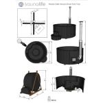 SaunaLife S4N Wood-Fired Hot Tub for 6