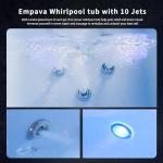 Empava 2-Person Corner Jetted Spa Bathtub