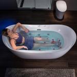 Woodbridge 72" Whirlpool Heated Soaking Bathtub