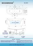 Woodbridge 72" Whirlpool Heated Soaking Bathtub
