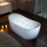 Woodbridge 72" Whirlpool Heated Soaking Bathtub