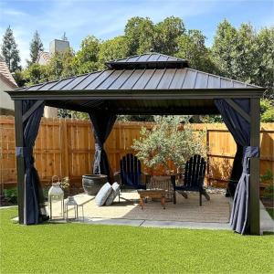 Purple Leaf 12' Hardtop Gazebo Canopy for Hot Tub