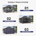 Purple Leaf 12' Hardtop Gazebo Canopy for Hot Tub