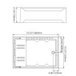 Homary 73" Luxury Whirlpool Bathtub with Jets