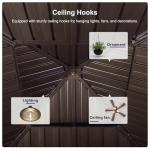 Purple Leaf 12' Hardtop Gazebo Canopy for Hot Tub