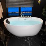 Empava 59" Freestanding Jetted Whirlpool Bathtub