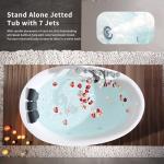 Empava 59" Freestanding Jetted Whirlpool Bathtub
