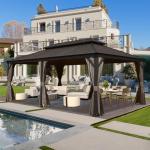 SHPAI 14' x 24' Outdoor Hardtop Gazebo for Hot Tub