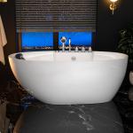 Empava 59" Freestanding Jetted Whirlpool Bathtub