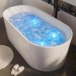 ANZZI 67" Air Jetted Whirlpool Bathtub with LED