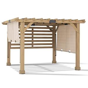 Sunjoy 10x11 ft Cedar Hot Tub Pergola