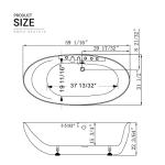 Empava 59" Freestanding Jetted Whirlpool Bathtub