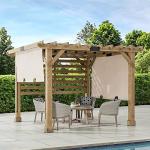 Sunjoy 10x11 ft Cedar Hot Tub Pergola