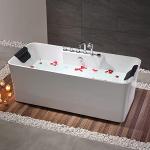 Empava 59" Freestanding Jetted Whirlpool Bathtub