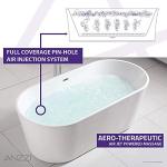 ANZZI 67" Air Jetted Whirlpool Bathtub with LED