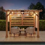 Sunjoy 10x11 ft Cedar Hot Tub Pergola