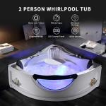 Empava 2-Person Corner Jetted Whirlpool Bathtub