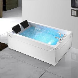 Weibath 73'' Jetted Two-Person Whirlpool Bathtub