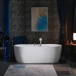 WOODBRIDGE 72" Heated Whirlpool and Air Bath Tub