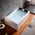 Empava 2-Person Whirlpool Bathtub with 16 Jets
