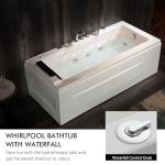 Empava 67" Jetted Whirlpool Bathtub with Heater