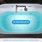 WOODBRIDGE 72" Heated Whirlpool and Air Bath Tub