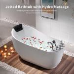 Empava 59" Whirlpool Tub with 7 Jetted Massage Nozzles