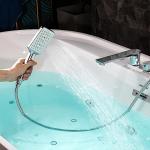 WOODBRIDGE 72" Heated Whirlpool and Air Bath Tub