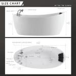 Empava Oval Hot Tub with 7 Hydro Massage Jets
