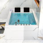 Weibath 73'' Jetted Two-Person Whirlpool Bathtub