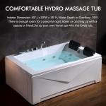 Empava 2-Person Whirlpool Bathtub with 16 Jets
