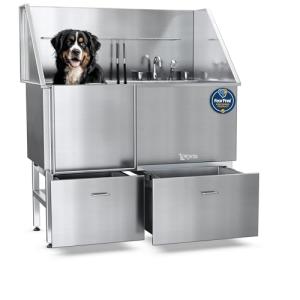 Stainless Steel Dog Bathing Station with Ramp