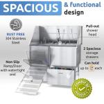 Stainless Steel Dog Bathing Station with Ramp