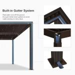 Purple Leaf Adjustable Hardtop Pergola for Patios