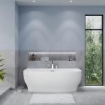 ANZZI 65" Oval Freestanding Acrylic Hot Tub