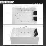 Empava Couples Hydro Massage Whirlpool Bathtub