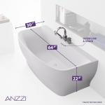 ANZZI 65" Oval Freestanding Acrylic Hot Tub