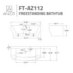 ANZZI 65" Oval Freestanding Acrylic Hot Tub