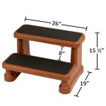 Aqua Select Slip-Resistant Spa Steps - Sequoia