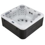 Outdoor Hot Tub for 5 with Bluetooth and Waterfall