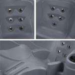 Ariana Outdoor Hot Tub for 6 with LED Lights