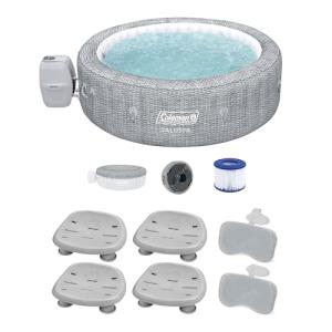 Coleman SaluSpa Sicily 180 Inflatable Hot Tub Bundle