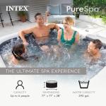 Intex PureSpa Plus Inflatable Square Hot Tub 74