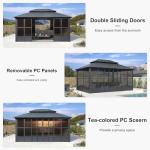 Purple Leaf 12' x 16' Hardtop Outdoor Gazebo