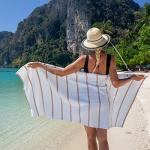 Cozy Striped Beach Towel Set for Hot Tubs