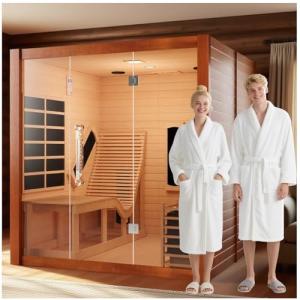 3-Person Wood Hybrid Sauna with Infrared and Steam