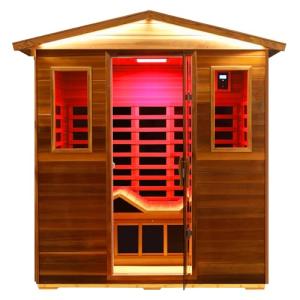 Red Cedar 3-Person Low EMF Infrared Outdoor Sauna
