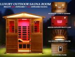 Red Cedar 3-Person Low EMF Infrared Outdoor Sauna